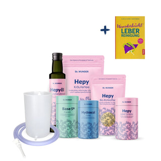 Dr. Wunder Leber BOX Basic Inhalt mit Buch Wunderleicht Leberreinigung und allen enthaltenen Produkten