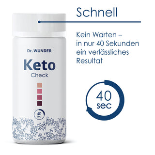 Keto-Check Dose mit Hinweis: Schnelles Ergebnis in nur 40 Sekunden, zuverlässige Ketonmessung
