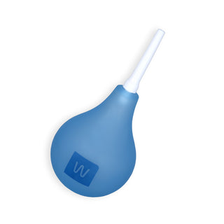 Dr. Wunder Premium-Klistier-Set blauer Silikonball mit weisser Einlaufspitze und W-Logo