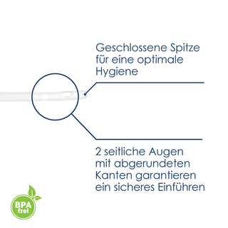 Detailansicht der geschlossenen Spitze mit 2 seitlichen Augen und abgerundeten Kanten