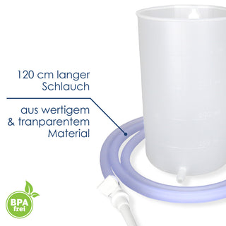 Premium Einlauf-Set Detail – 120 cm transparenter Silikonschlauch, BPA-frei, hochwertiges Material